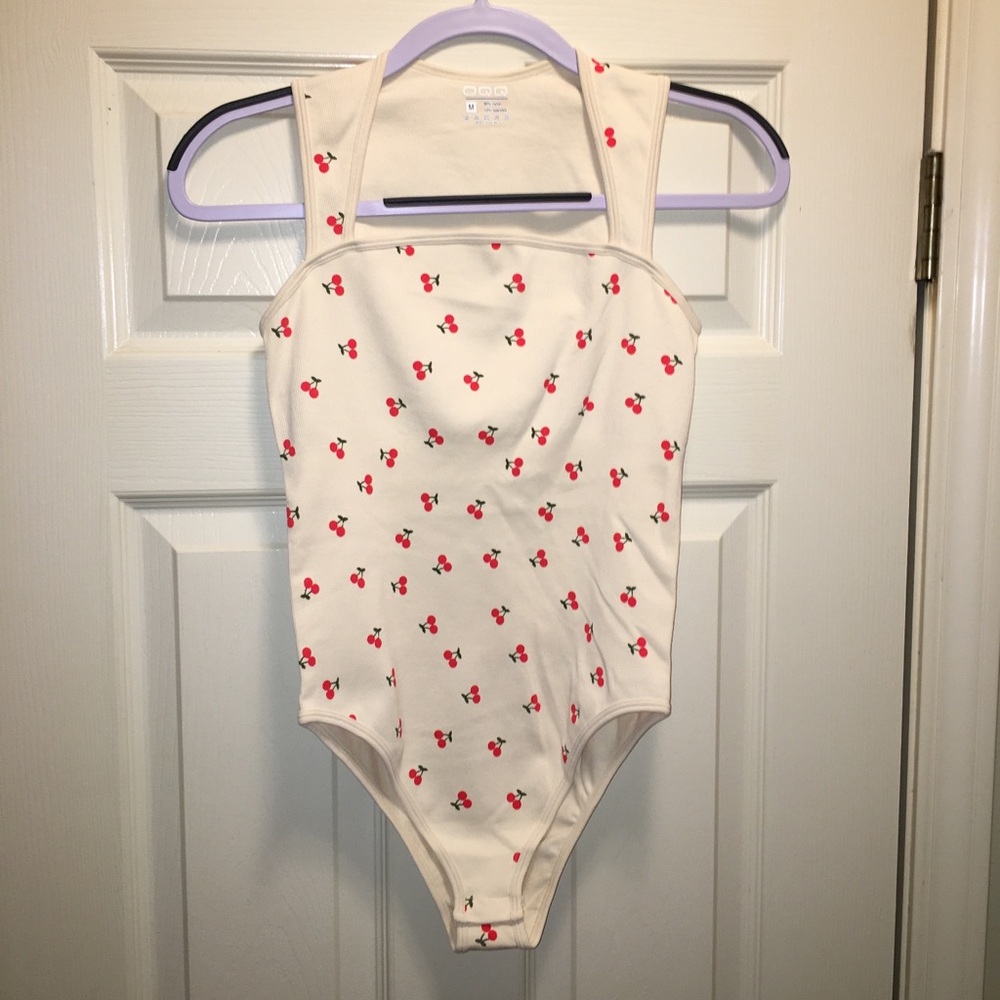 NWOT OQQ Cherry Print Bodysuit